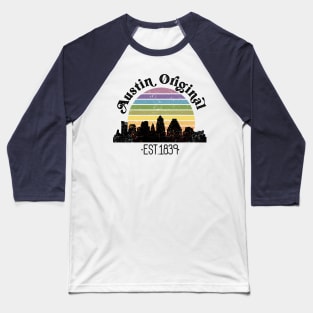 Austin Original Retro Rainbow Baseball T-Shirt
